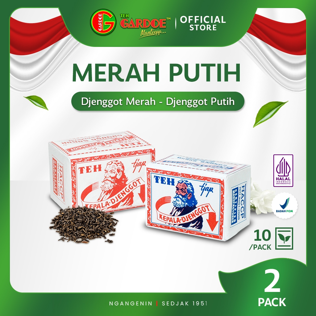 

(PROMO BUNDLING) Kepala Djenggot Teh Tubruk Merah 40gr & Teh Tubruk Putih 40gr - MERAH PUTIH