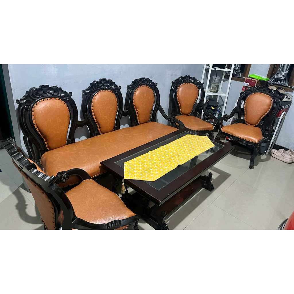 bangku ruang tamu kayu jati asli