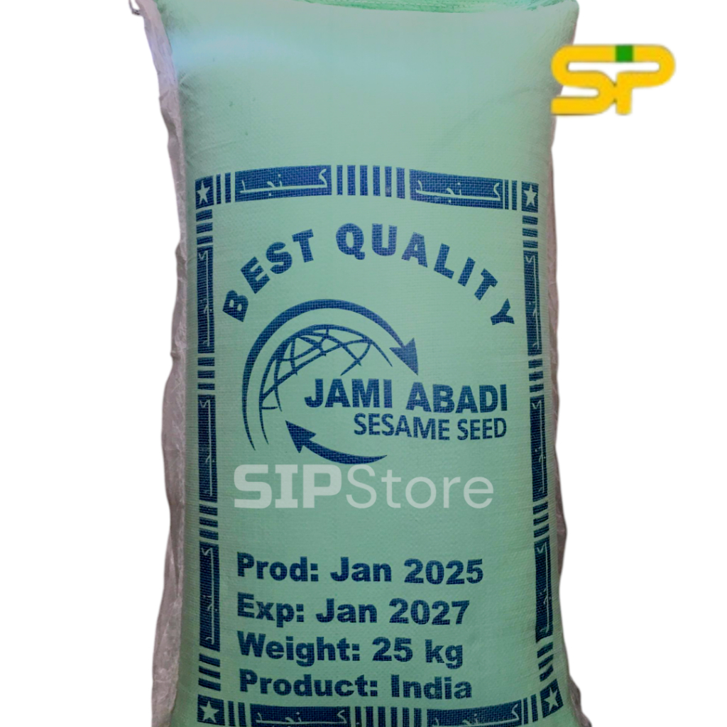 

Wijen Putih "JAMI ABADI" @25kg / Wijen Putih Super Best Quality / Wijen Putih Premium / Wijen Putih Sesame Seeds Premium 25kg