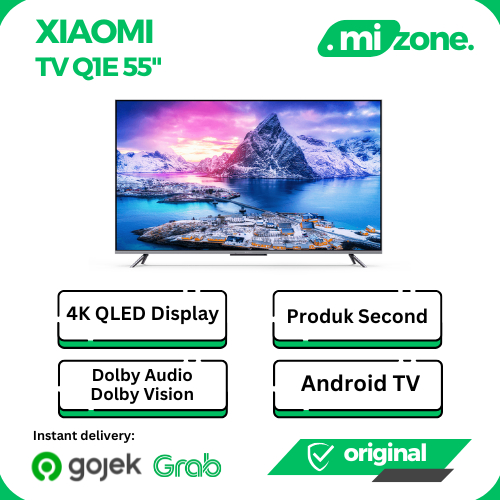 (SECOND) Xiaomi TV Q1E 55 inch Smart TV 4K Ultra HD QLED Display Android TV 10 HDR10 Dolby Audio
