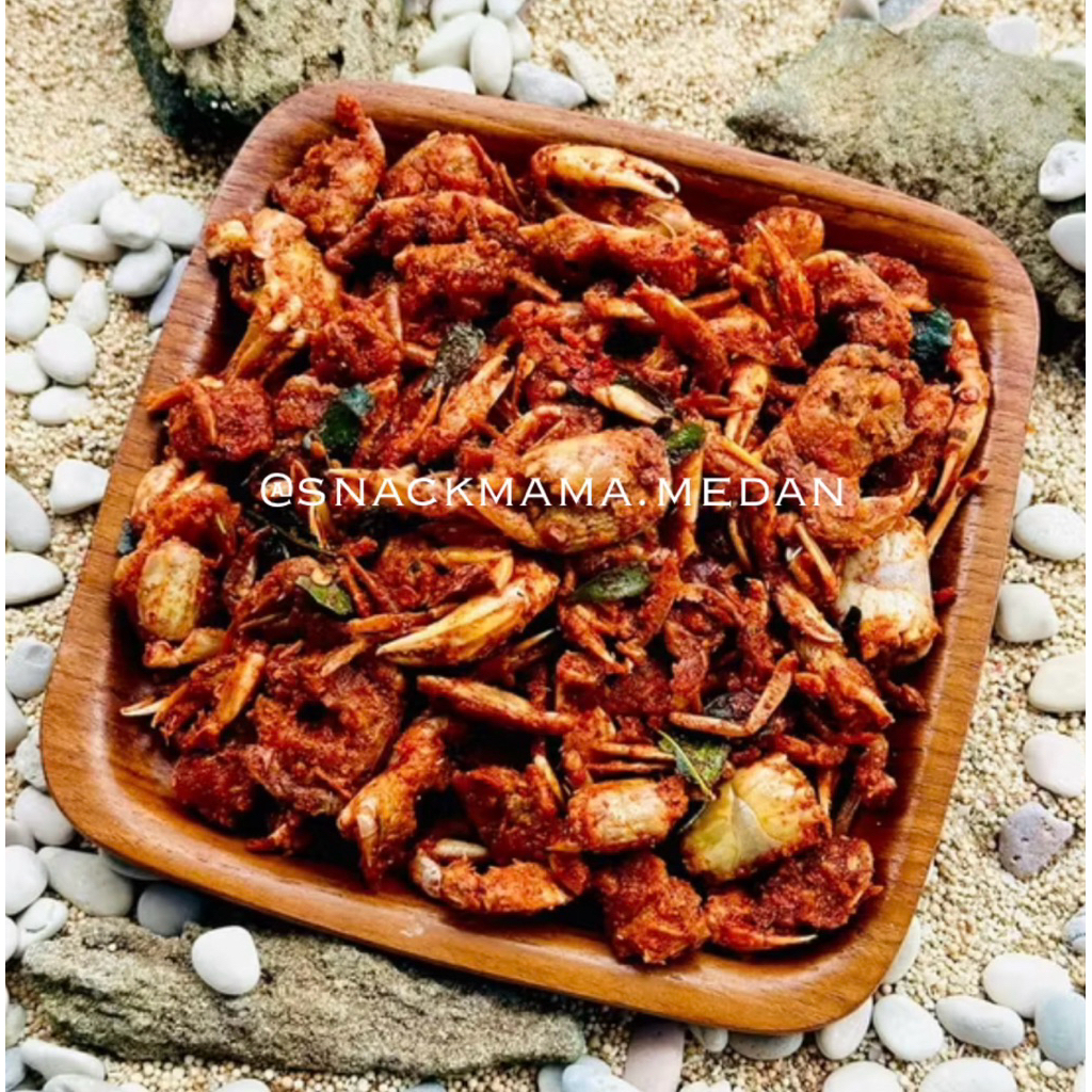 

BABY CRAB CRISPY PEDAS / KEPITING KRIUK PEDAS DAUN JERUK 250GR | SNACKMAMA