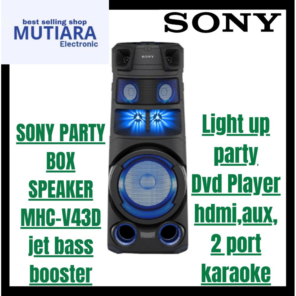 SONY MHC V43 / MHC-V43 / MHC V43D /
MHC-V43D Speaker Karaoke bluetooth