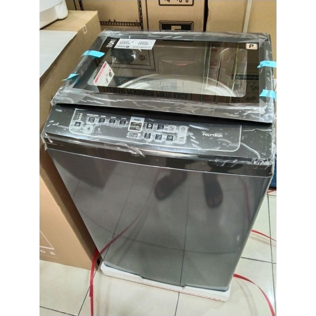 PROMO Mesin cuci Top Loading 1 tabung POLYTRON 8kg PAW8029TY