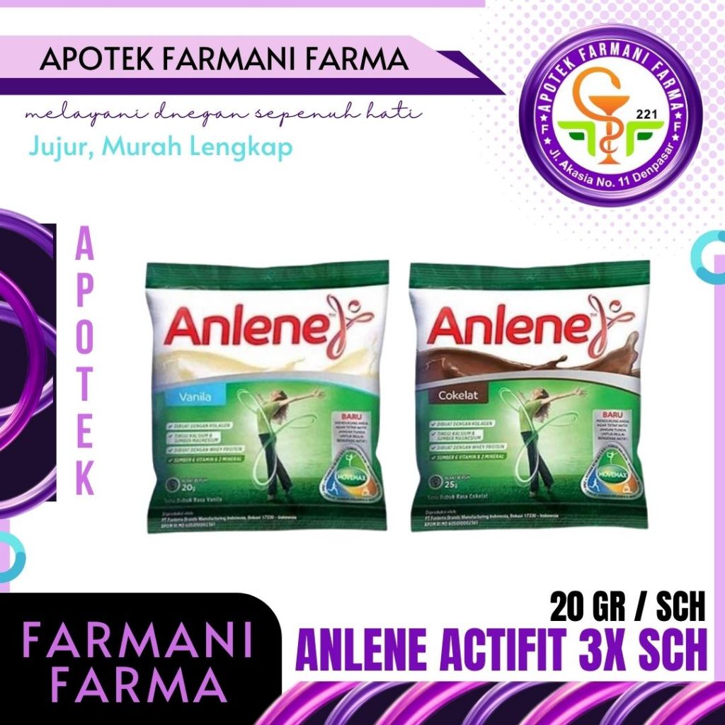 

SUSU SACHET ANLENE ACTIFIT 3X ORIGINAL / CHOCO / VANILA / RENDAH KOLESTEROL / TANPA GULA TAMBAHAN / HIGH KALSIUM / SUSU UNTUK TULANG