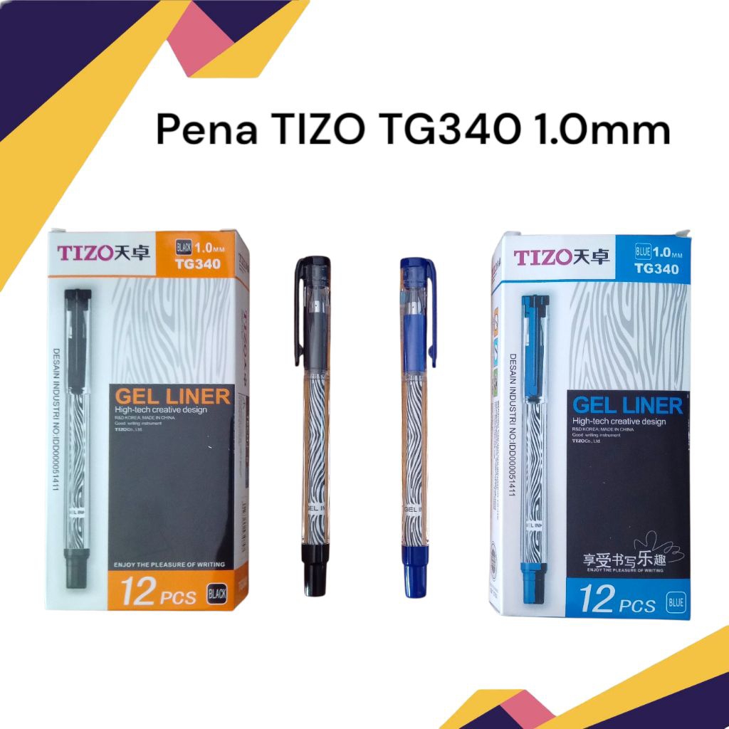 

Pulpen gel liner Tizo TG340 1.0mm 1 lusin