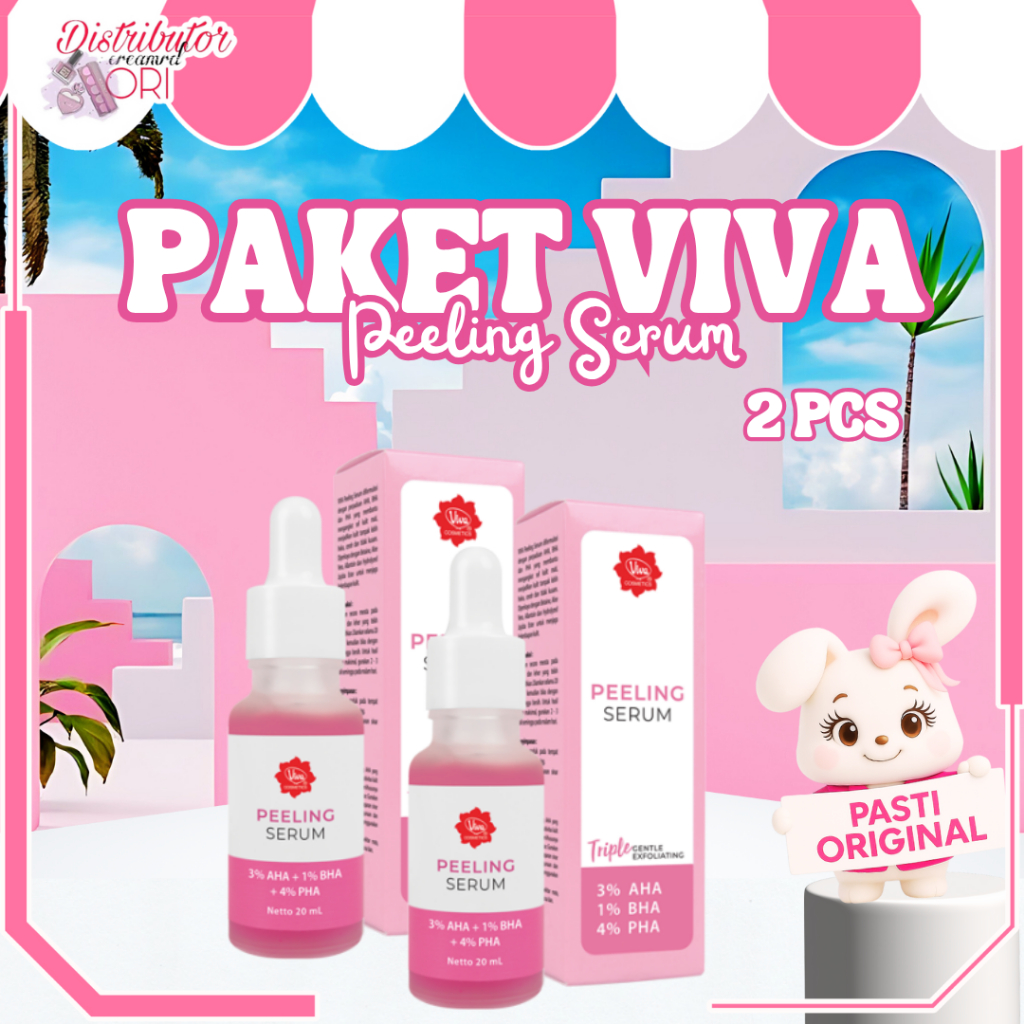 [Paket ISI 2] Viva BUNDLE BUNDLING HEMAT Peeling Serum with Glycolic Acid (AHA), Salycilic Acid (BHA