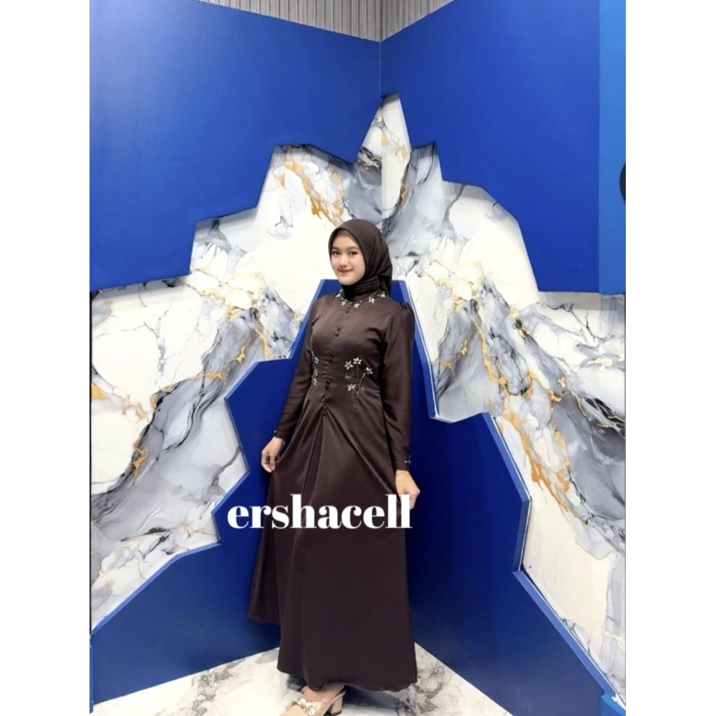 Gaun Qhaisara Gaun Pesta Kondangan Lamaran untuk Wanita - Simple, Mewah,Formal, Panjang, Remaja,