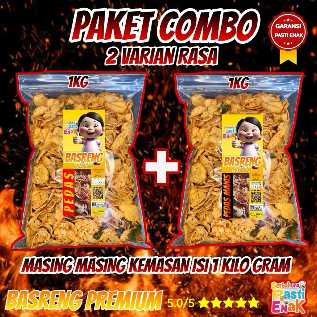 

PAKET COMBO 2KG BASRENG PREMIUM PEDAS DAUN JERUK SERBAHUNA