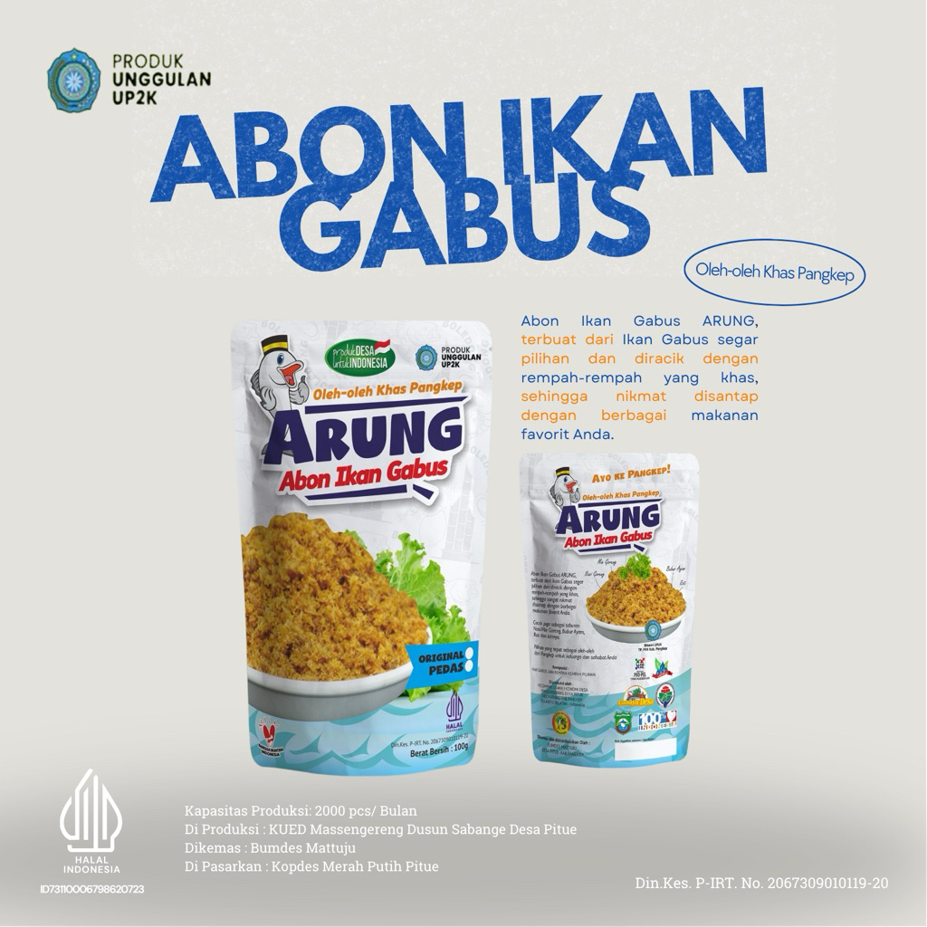 

Abon Ikan Gabus ARUNG Khas Pangkep