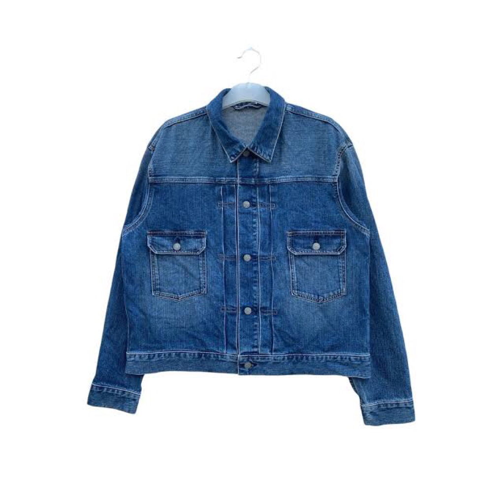 UNIQLO NEW JEANS JACKET DENIM CROP SHIRT OUTER