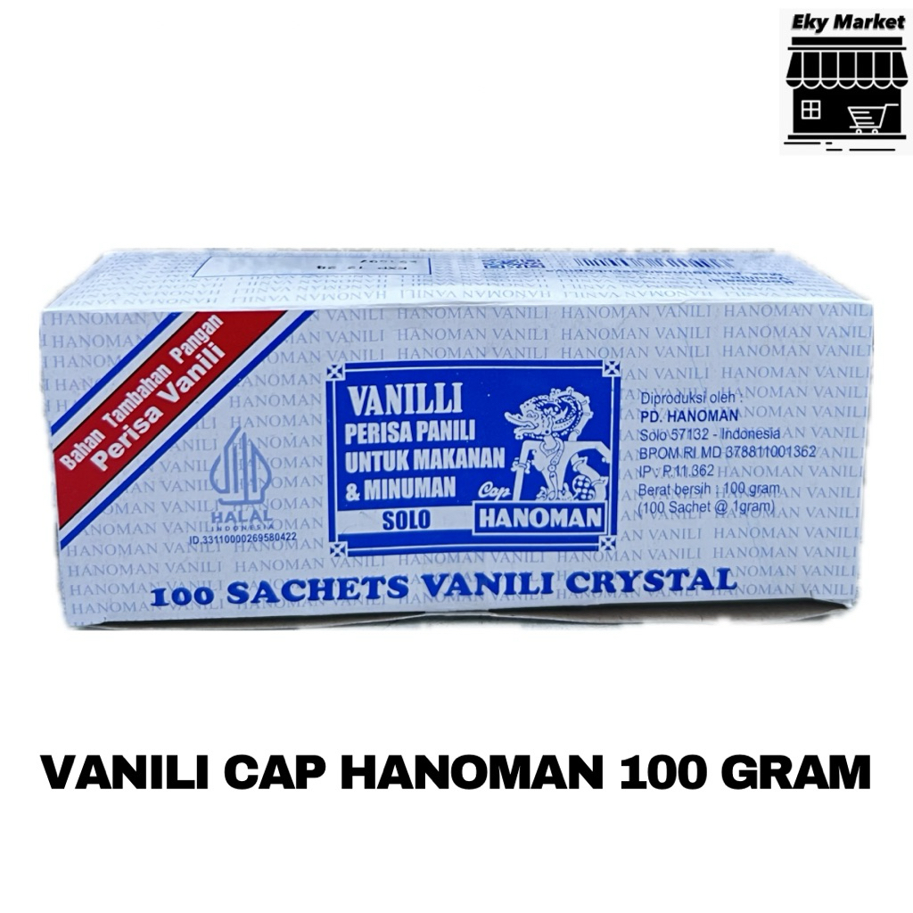 

BUBUK VANILI CAP HANOMAN UNTUK MAKANAN & MINUMAN 100gram