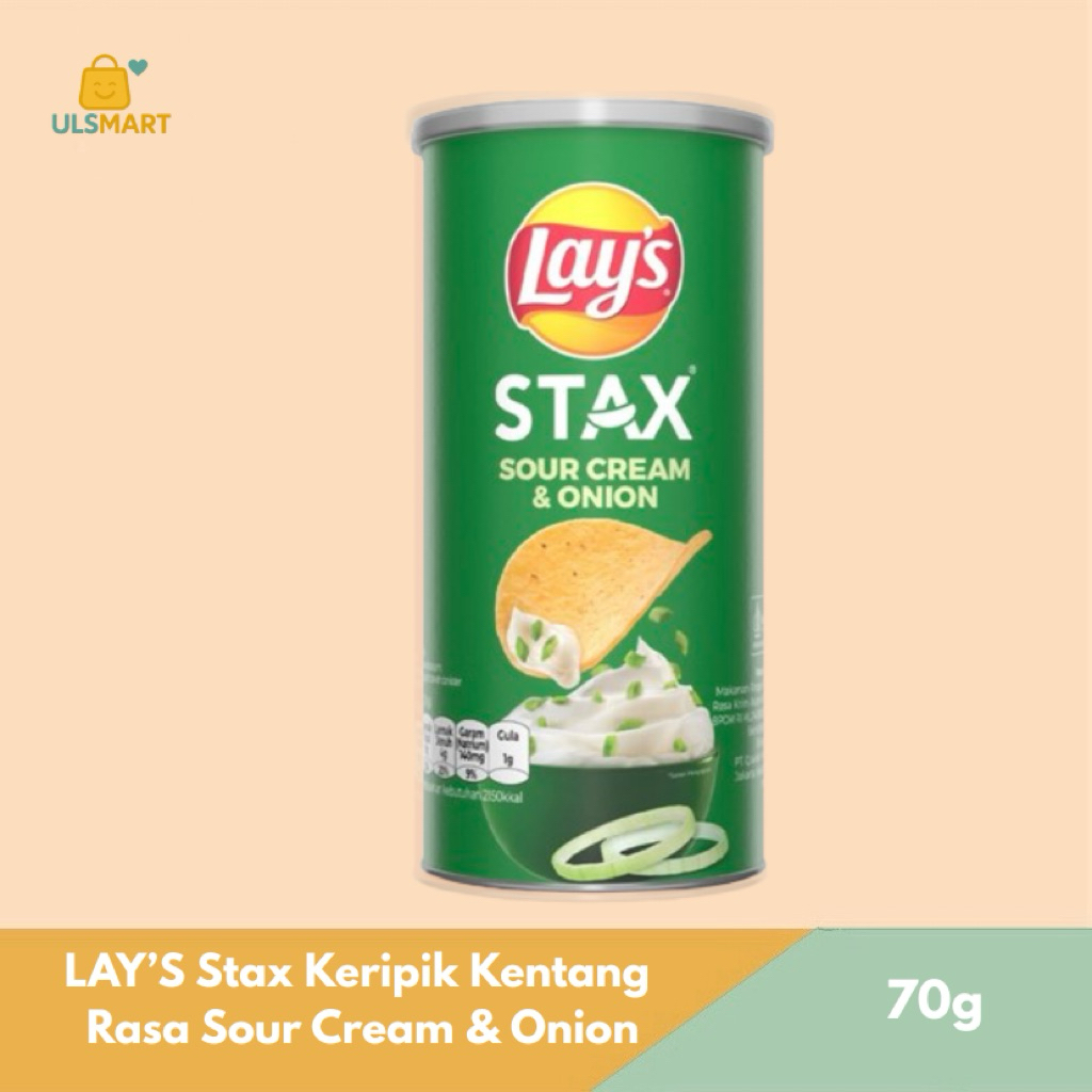 

LAY’S Stax Keripik Kentang Rasa Sour Cream & Onion 70 g