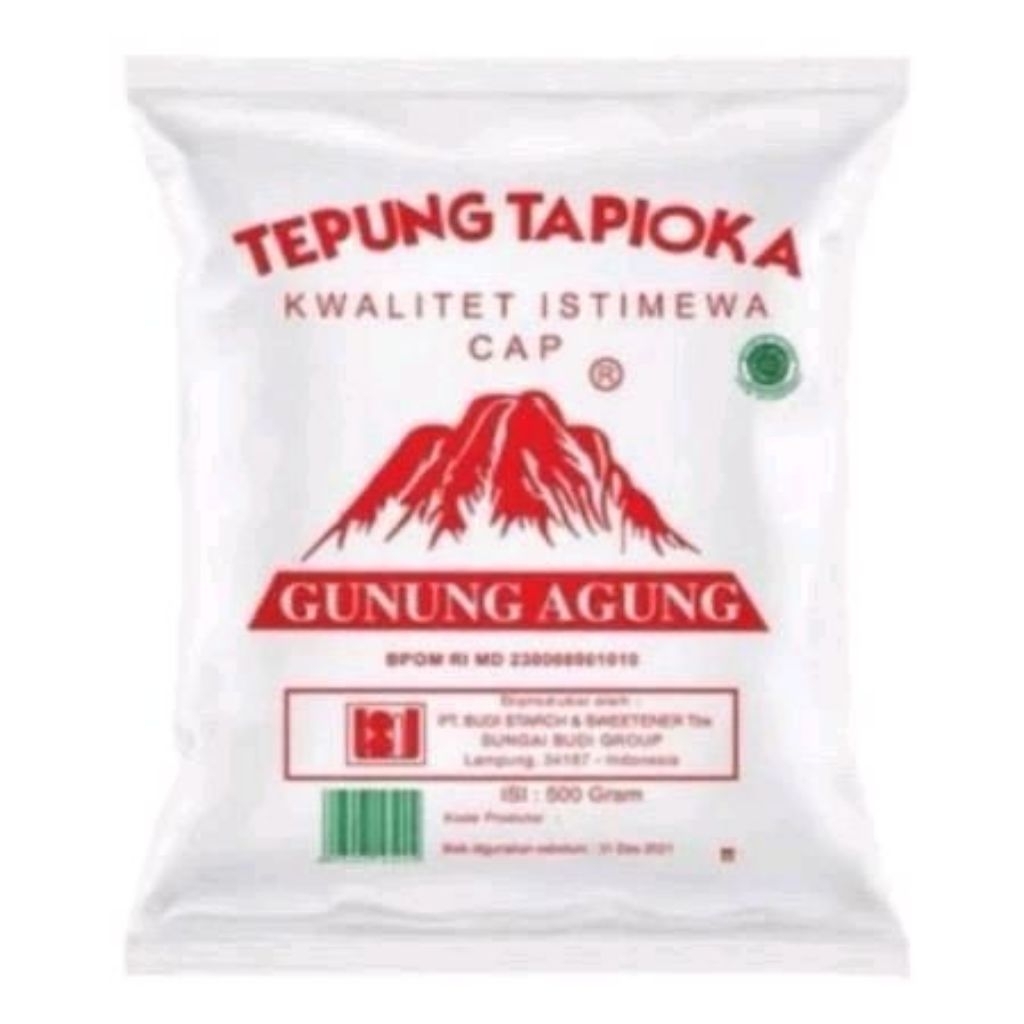 

(1 DUS ISI 20 PCS) Tepung Tapioka Gunung Agung 500 G / Tepung Tapioka Cap Gunung Agung 500 Gram / Gunung Agung Merah Tepung Tapioka Kemasan 500Gr / 1 Dus 20Pcs - 500 Gr Gram 20 Pcs Pak Kanji Aci GAM Tapioca Flour Kue Singkong