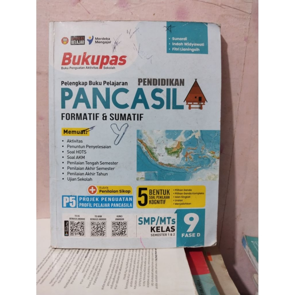 bukupas pendidikan pancasila/ppkn kelas 9//IX/3 smp mts kurikulum merdeka