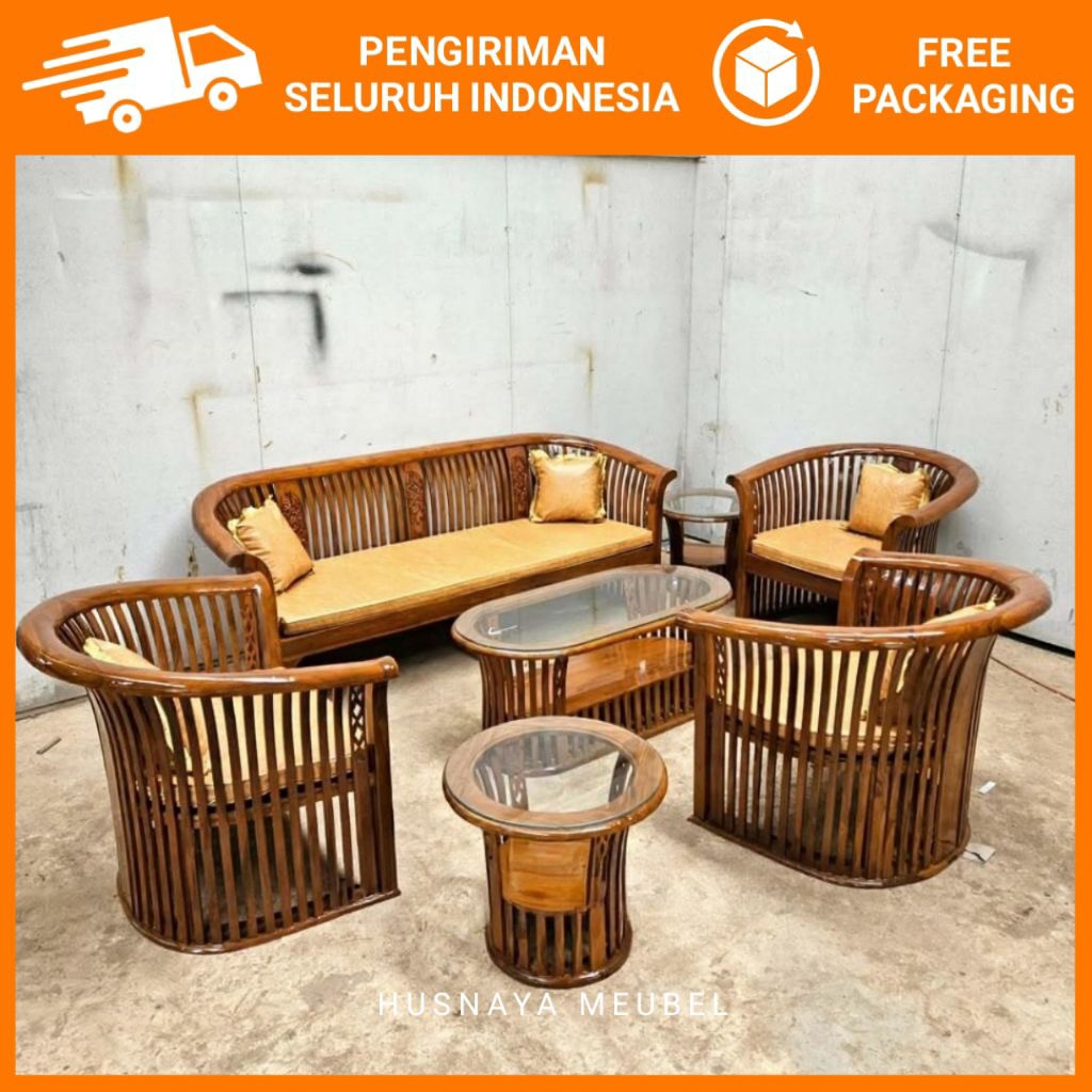 KURSI TAMU JATI MINIMALIS JARI JARI KERANJANG / KURSI TAMU JARI JARI JATI MINIMALIS KERANJANG / KURS