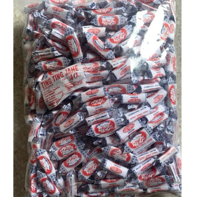 

permen ting ting jahe dikemas kiloan 250g