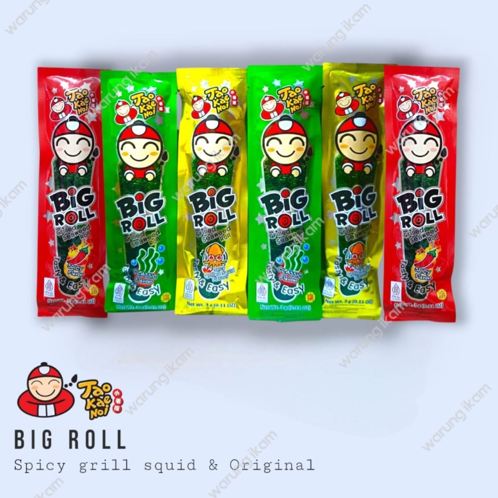

Tao Kae Noi 3g Big Roll / Rumput Laut /Seaweed /Nori