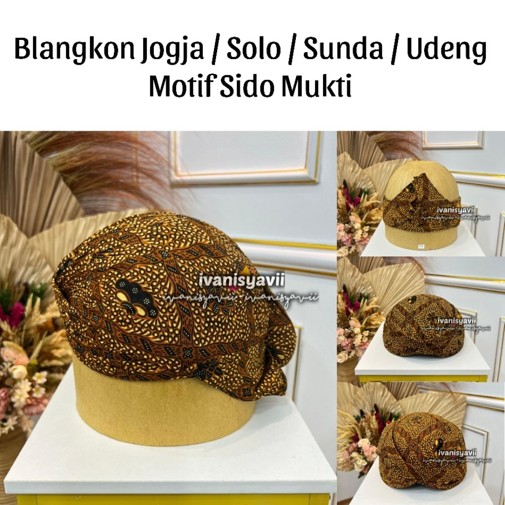 Blangkon Jogja / Solo / Sunda / Udeng | Motif Sido Mukti