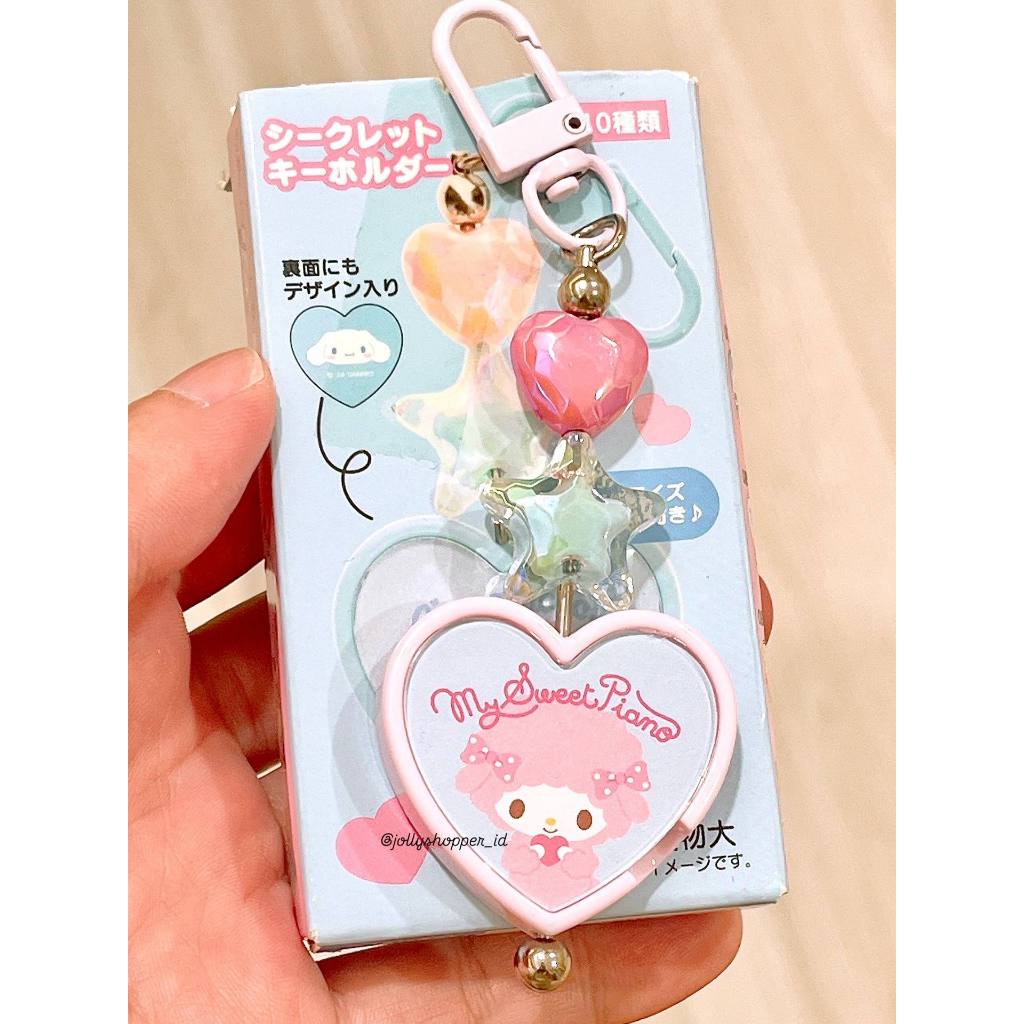 [READY STOCK] Sanrio JAPAN Keychain Blind Box Type A (Colorful Heart) HANGYODON MARRONCREAM PIANO