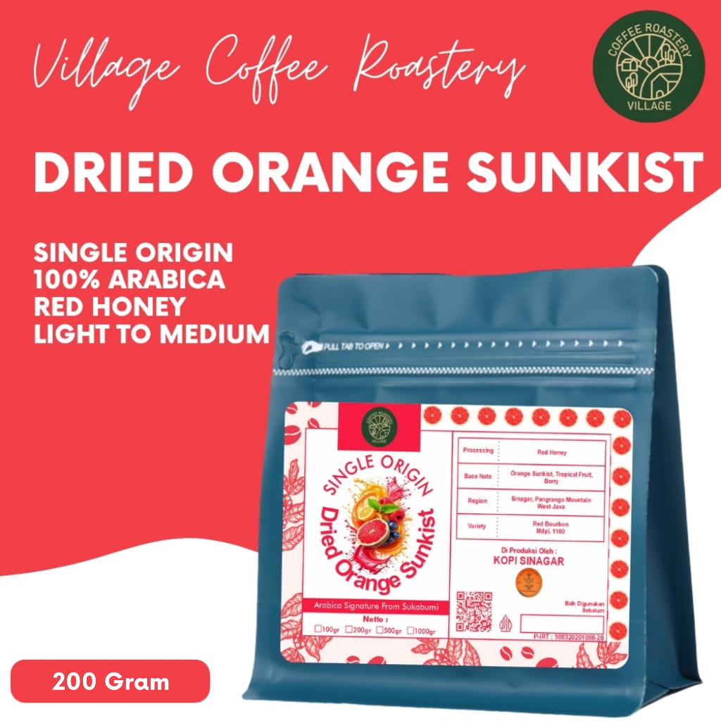 

Kopi Dried Orange Sunkist Village Coffee Roastery 200 Gram