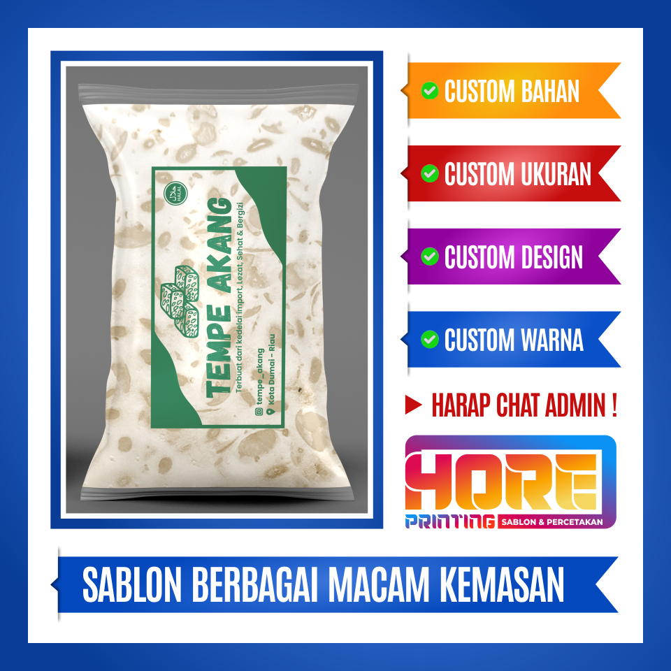 SABLON PLASTIK KEMASAN ANEKA PRODUK (12x25) TEBAL 05
