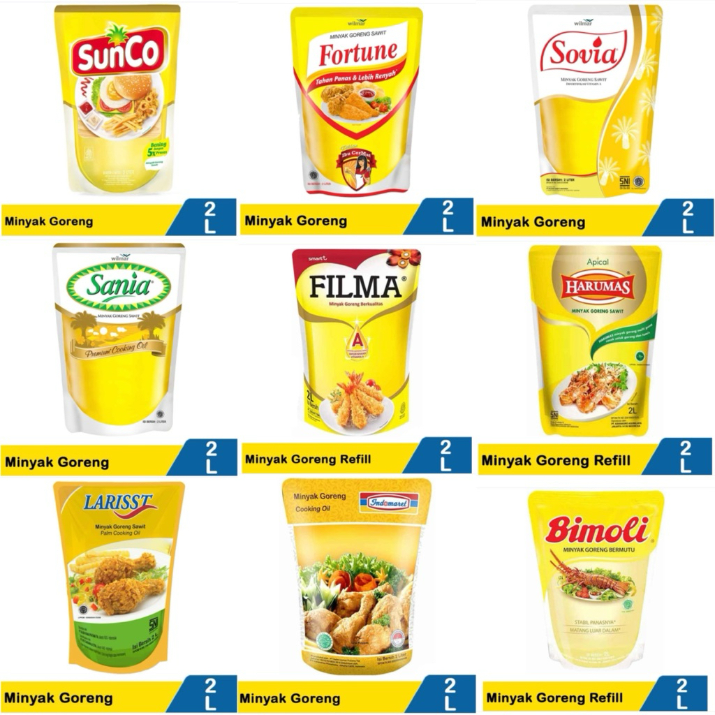 

MINYAK GORENG 2L / MINYAK GORENG 2 LITER / MINYAK GORENG POUCH 2 Liter / MINYAK GORENG POUCH 2 L / MINYAK GORENG