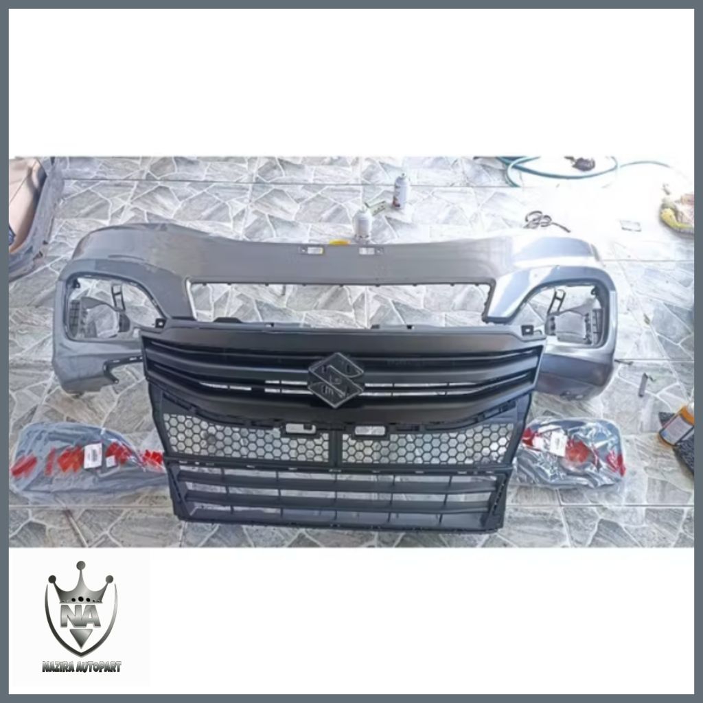 bemper depan ertiga 2016 2017 original full set grill hitam