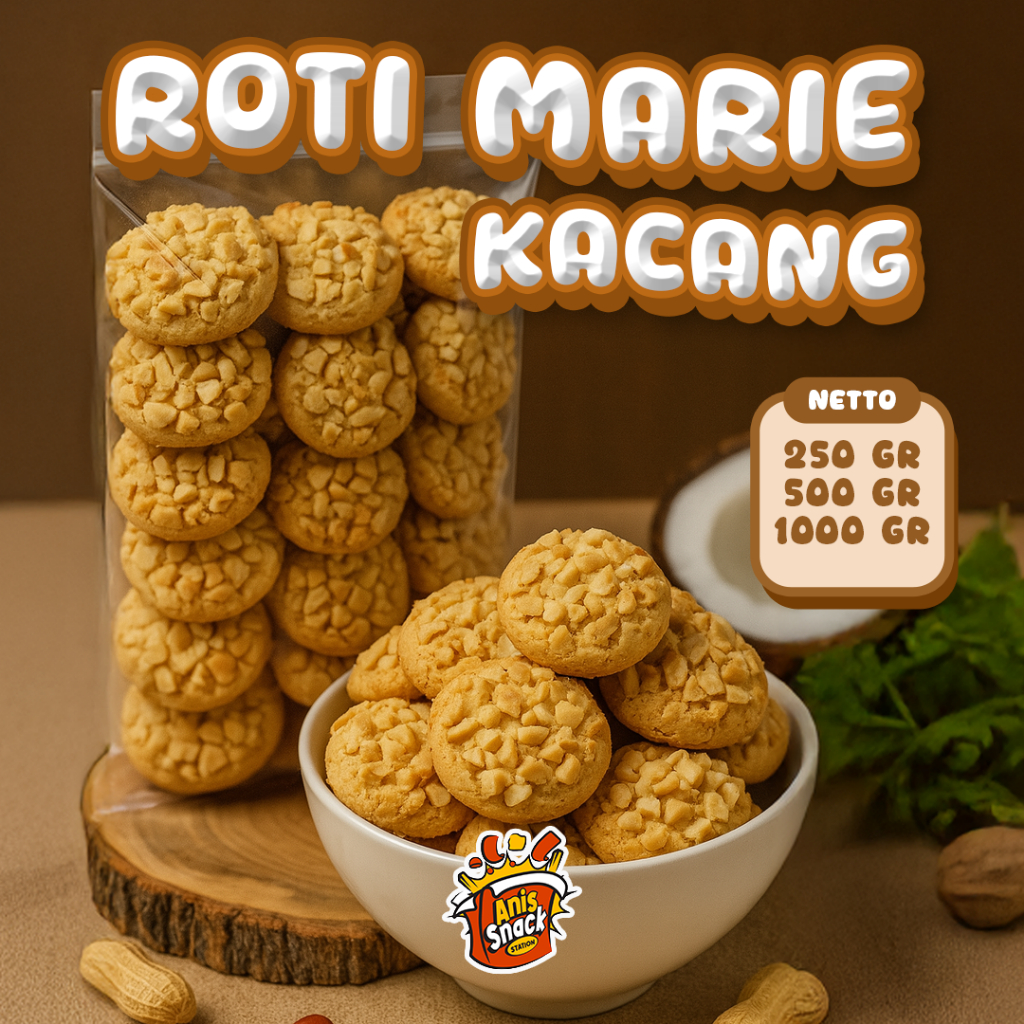 

Roti Marie Kacang / Roti Bulat Kacang / Roti Kering Marie Bulat kacang