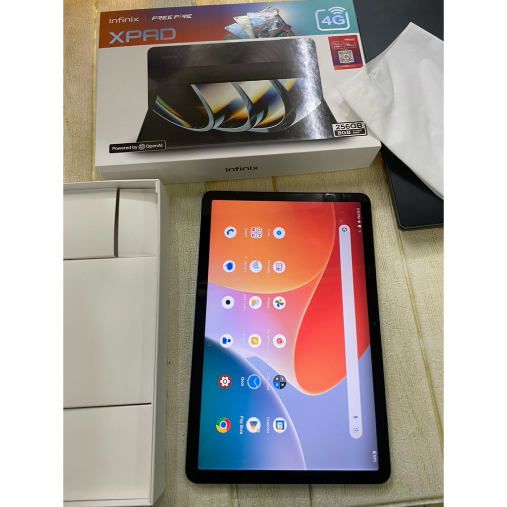 Infinix XPAD TAB 11" celuler+wifi ram 4gb/256gb bekas second murah original