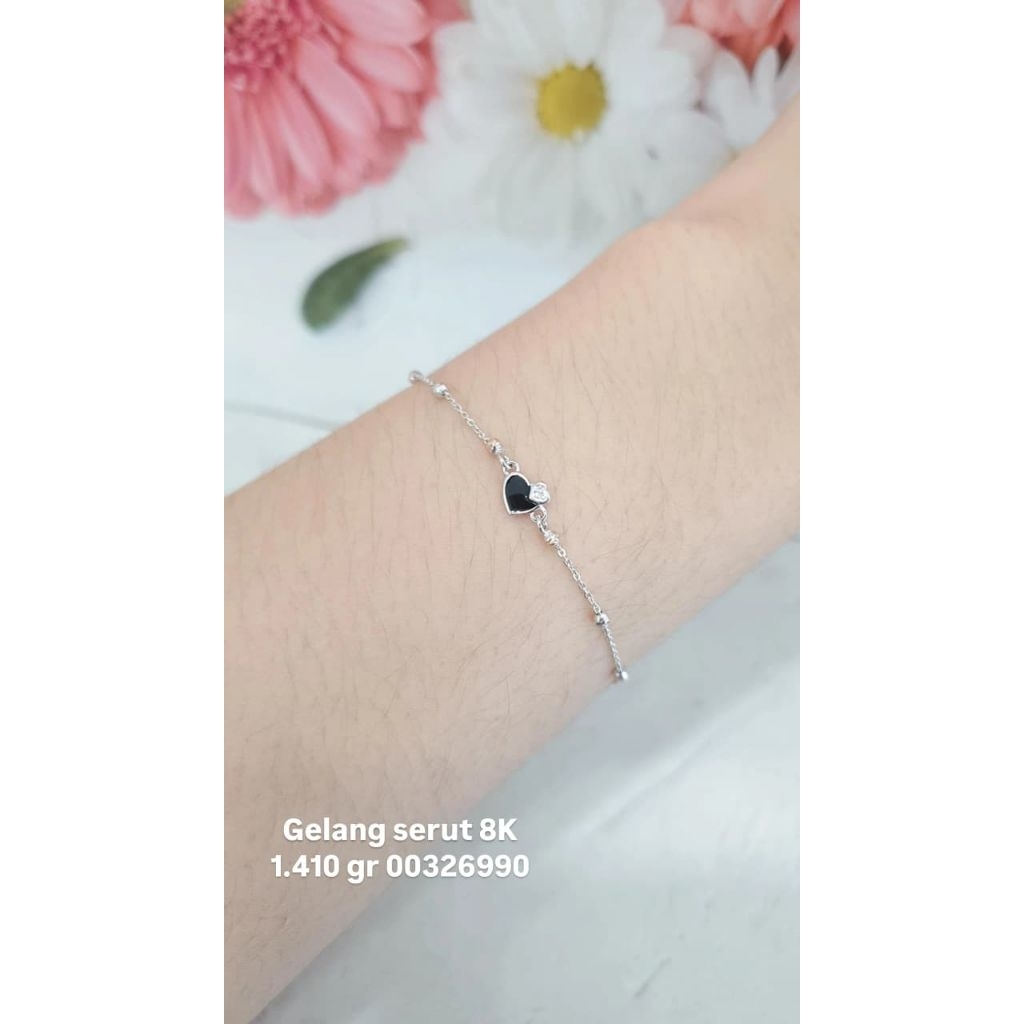 gelang serut jedar model love cat 1.410 gr