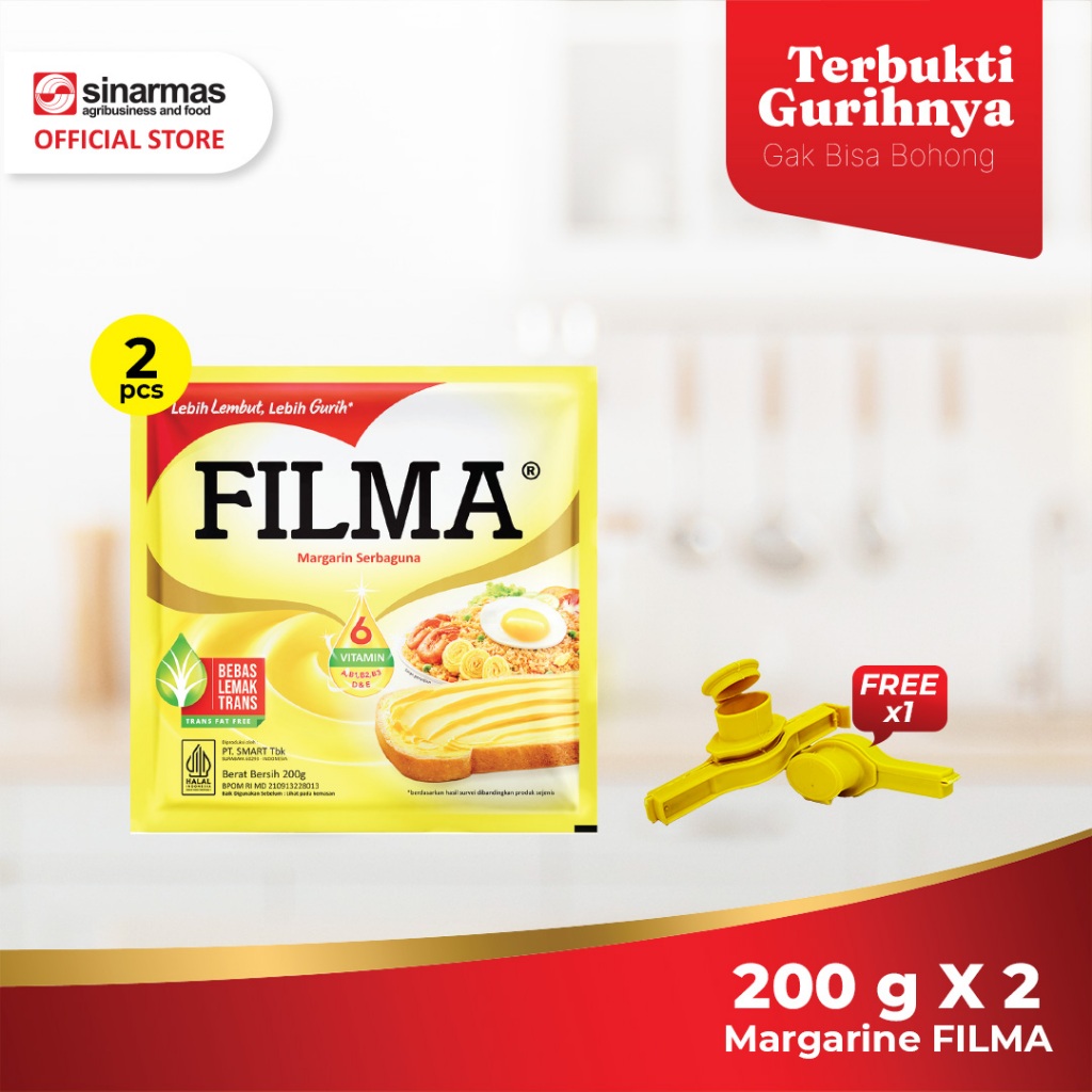 

Filma Margarine Sachet 200gr Twinpack + FREE Penjepit Margarine)