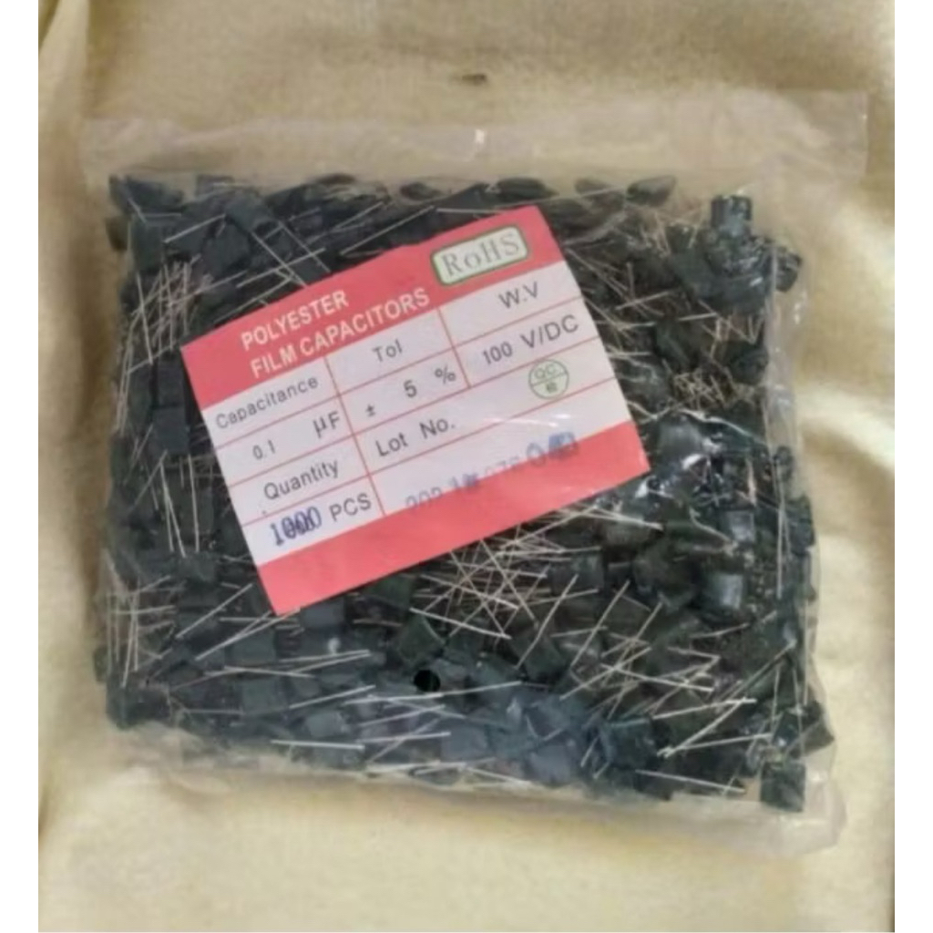 1.000pcs Kapasitor milar 104pf 100n / Milar