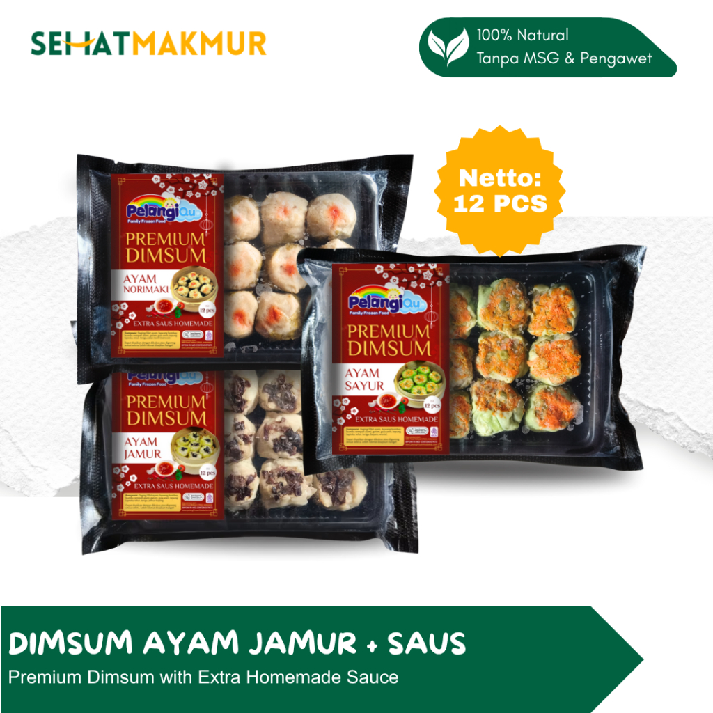 

Pelangi Healthy Frozen Food - Dimsum Ayam (Dimsum Sehat Tanpa MSG dan Pengawet)