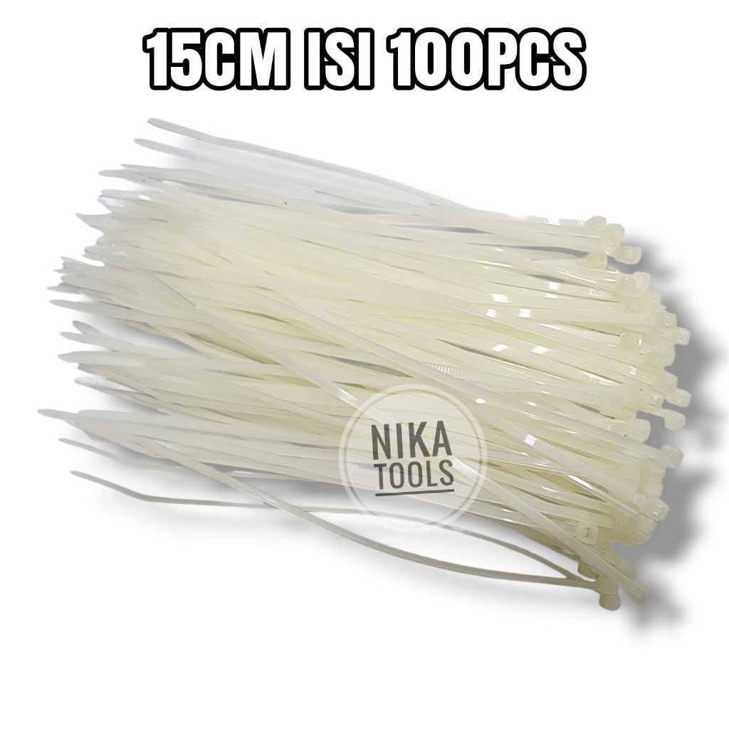

[12 PCS] Kabel Tis 15 cm 150 mm Cable Ties Tie Nylon Nilon Putih 100 pcs