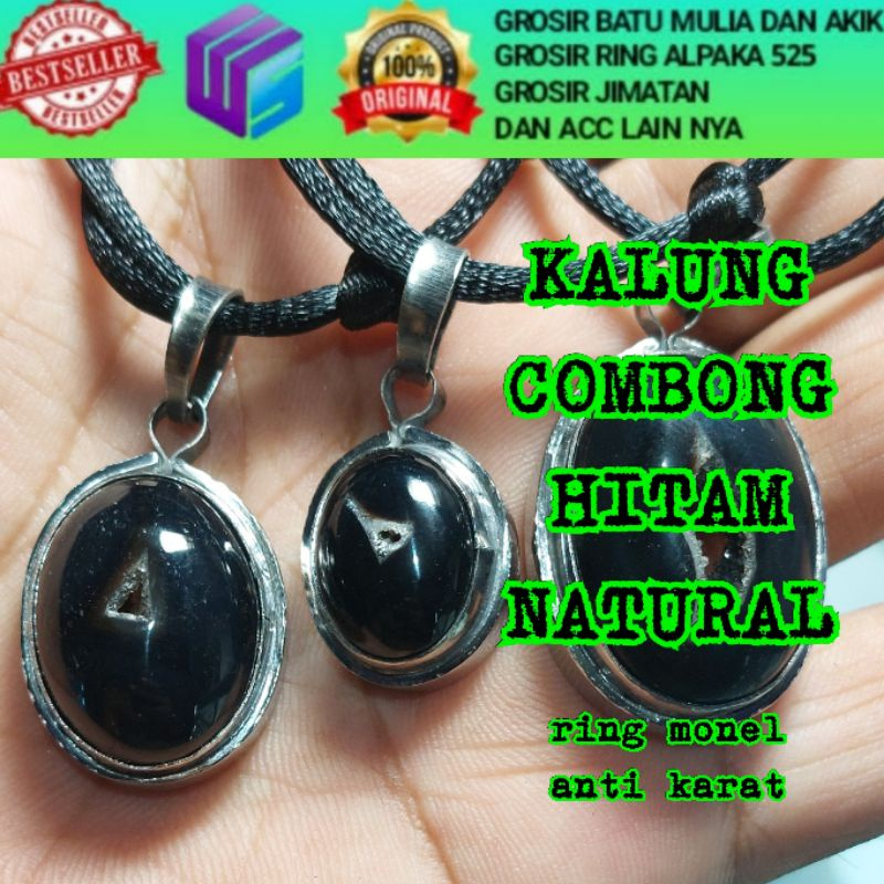 KALUNG MONEL BATU COMBONG HITAM KINASIH