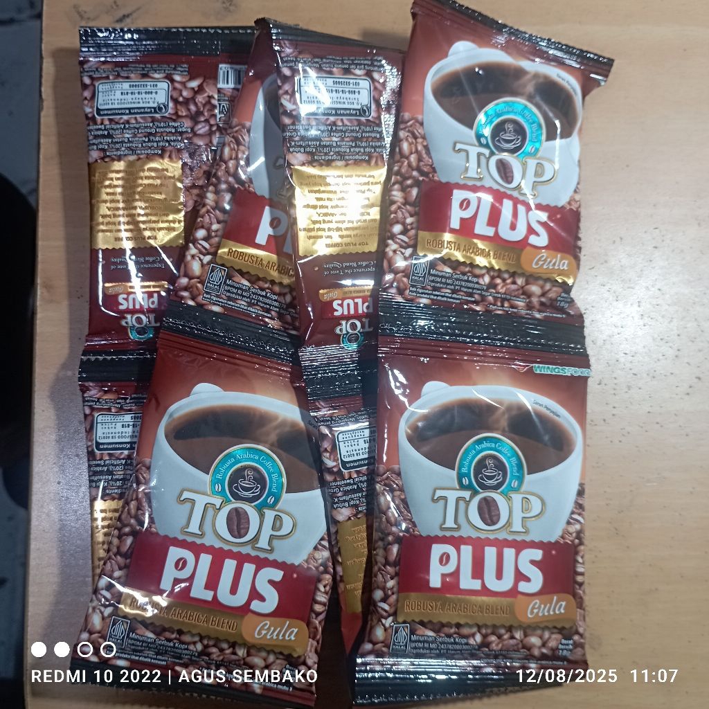 

1 rcg kopi top plus gula 10s (BELI 5 GROSIR)