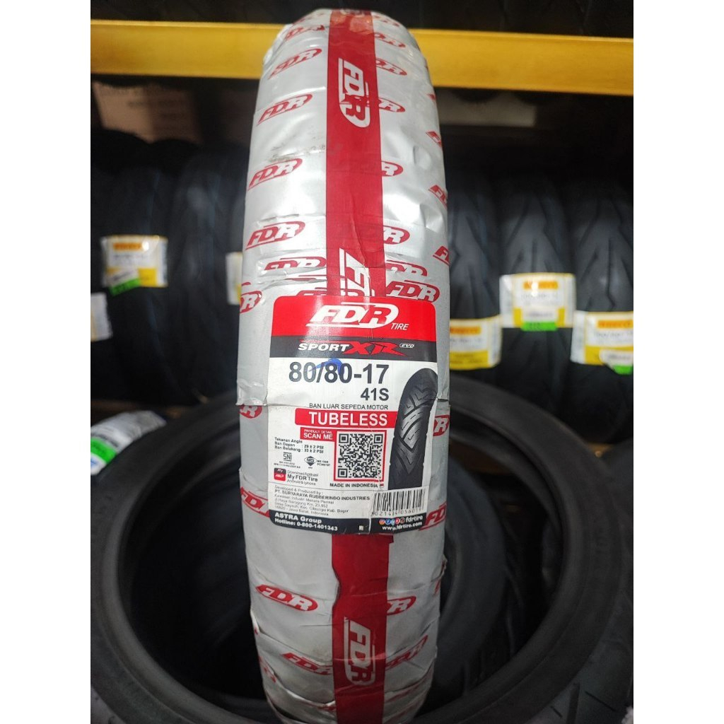 BAN FDR 80/80-17 SPORT XR EVO TUBELESS Ban Motor REVO, SUPRA, JUPITER, SUPER CUB C 125, REVO X, SUPR