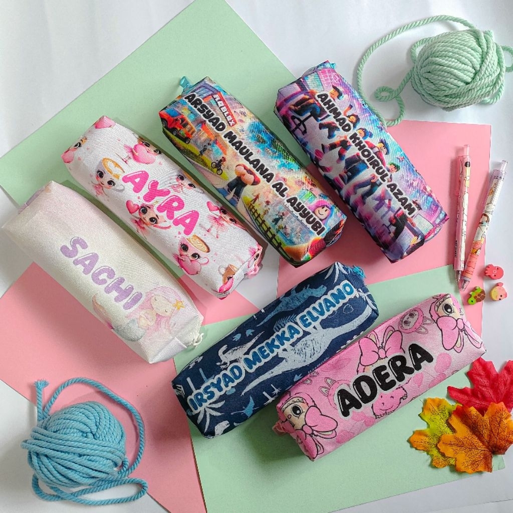 

Tempat Pensil Custom Nama dan Karakter | Full Printing