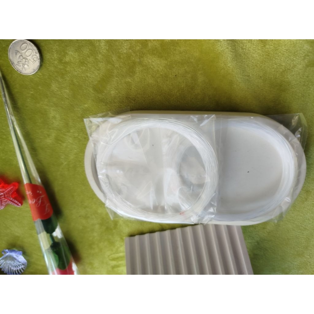 13 Meter Benang Bening/ Senar Kerajinan Non Elastis 0,2mm