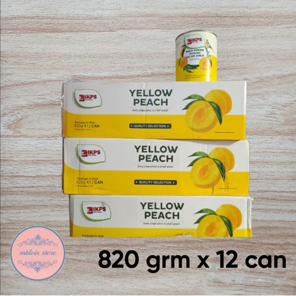 

Yellow peach in halves IKPS 820 gram dus isi 12 can