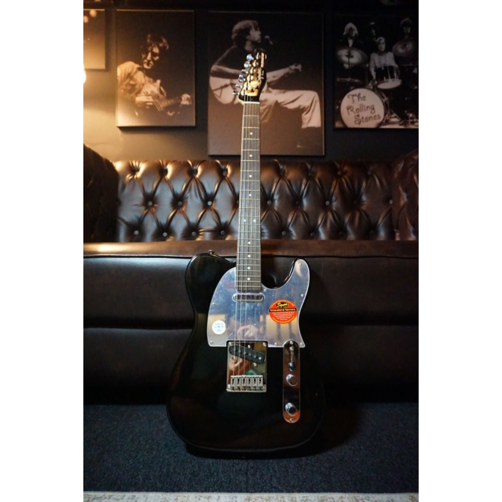 Squier Telecaster Standard Series Black & Chrome edition 2010 crafted in indonesia Mulus fullset