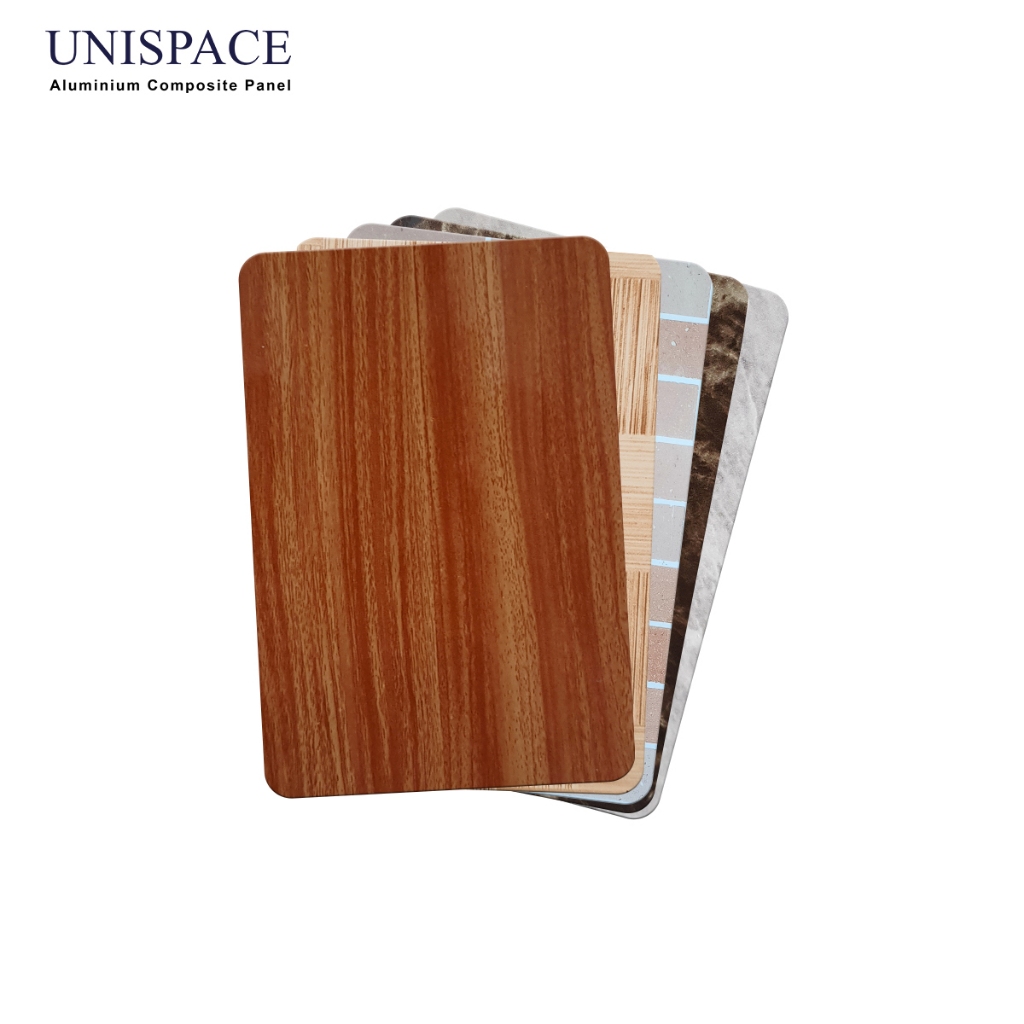 ACP Unispace 3mm Aluminium Composite Panel Satu Sisi MARBLE dan WOOD