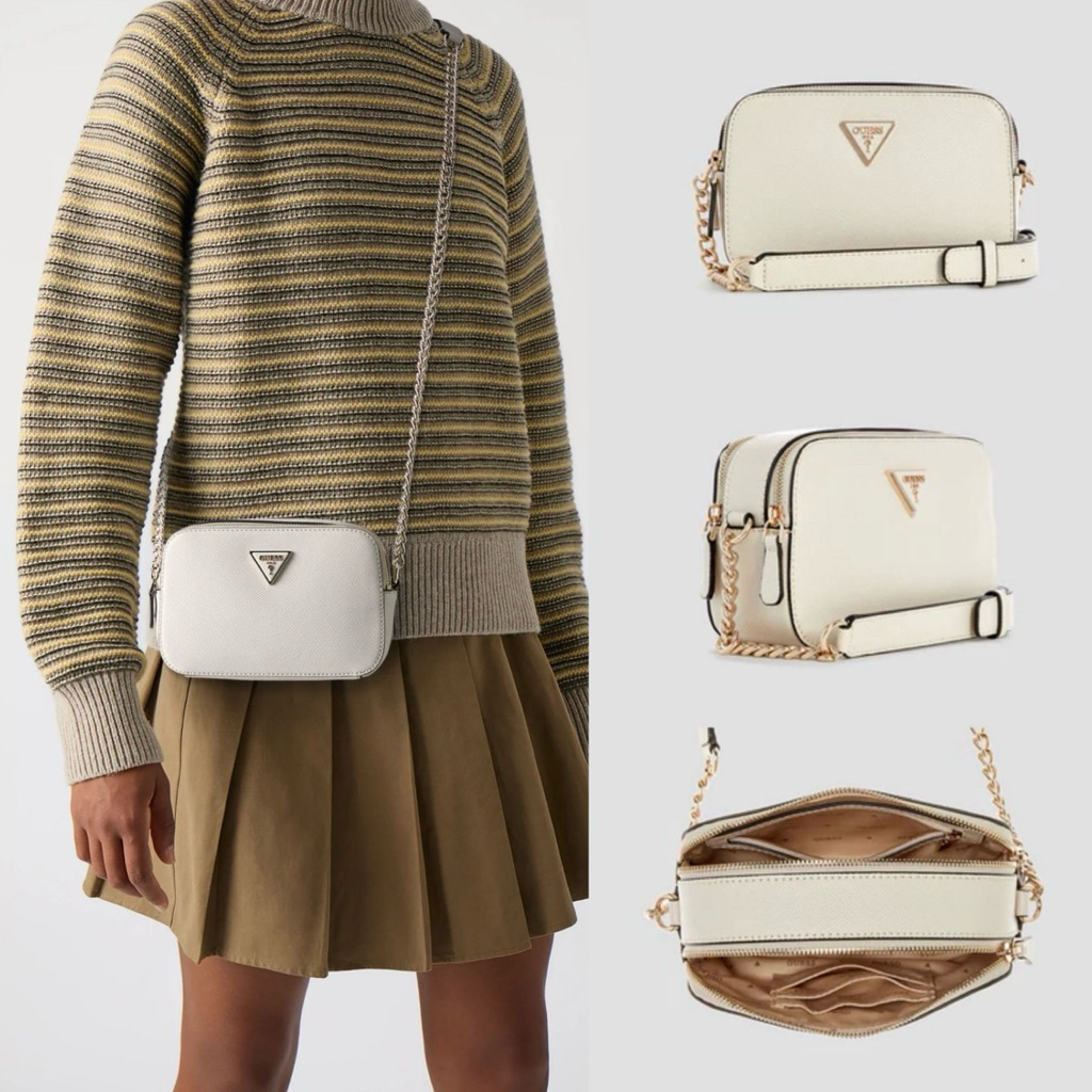 Guess Noelle Camera Crossbody - Bone Original