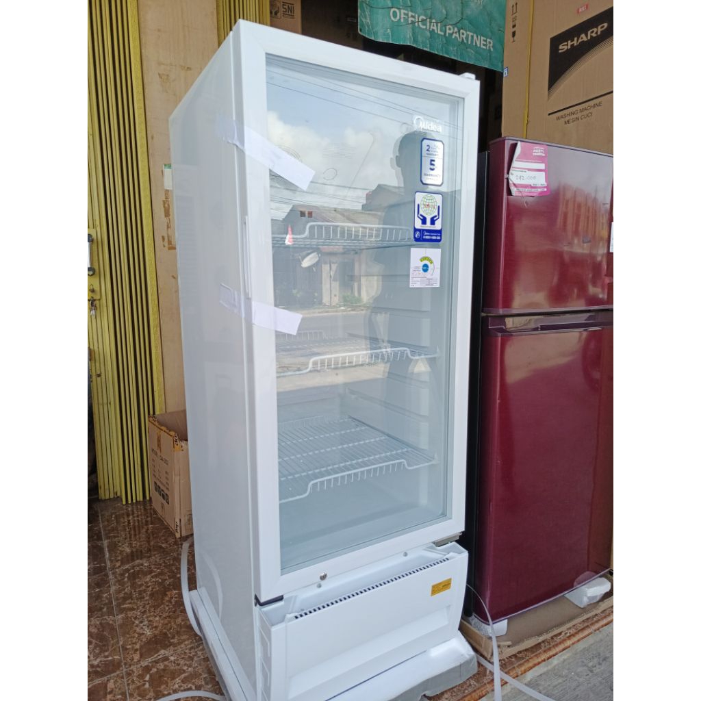 showcase midea 3 rak 192L/showcase midea MDRZ262FGG30-ID