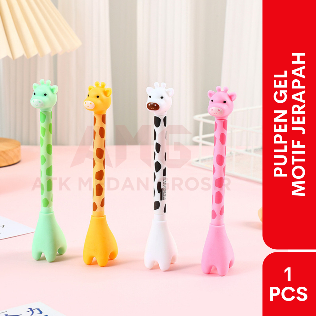 

(JERAPAH) PULPEN GEL KARAKTER MOTIF JERAPAH FANCY PER PCS