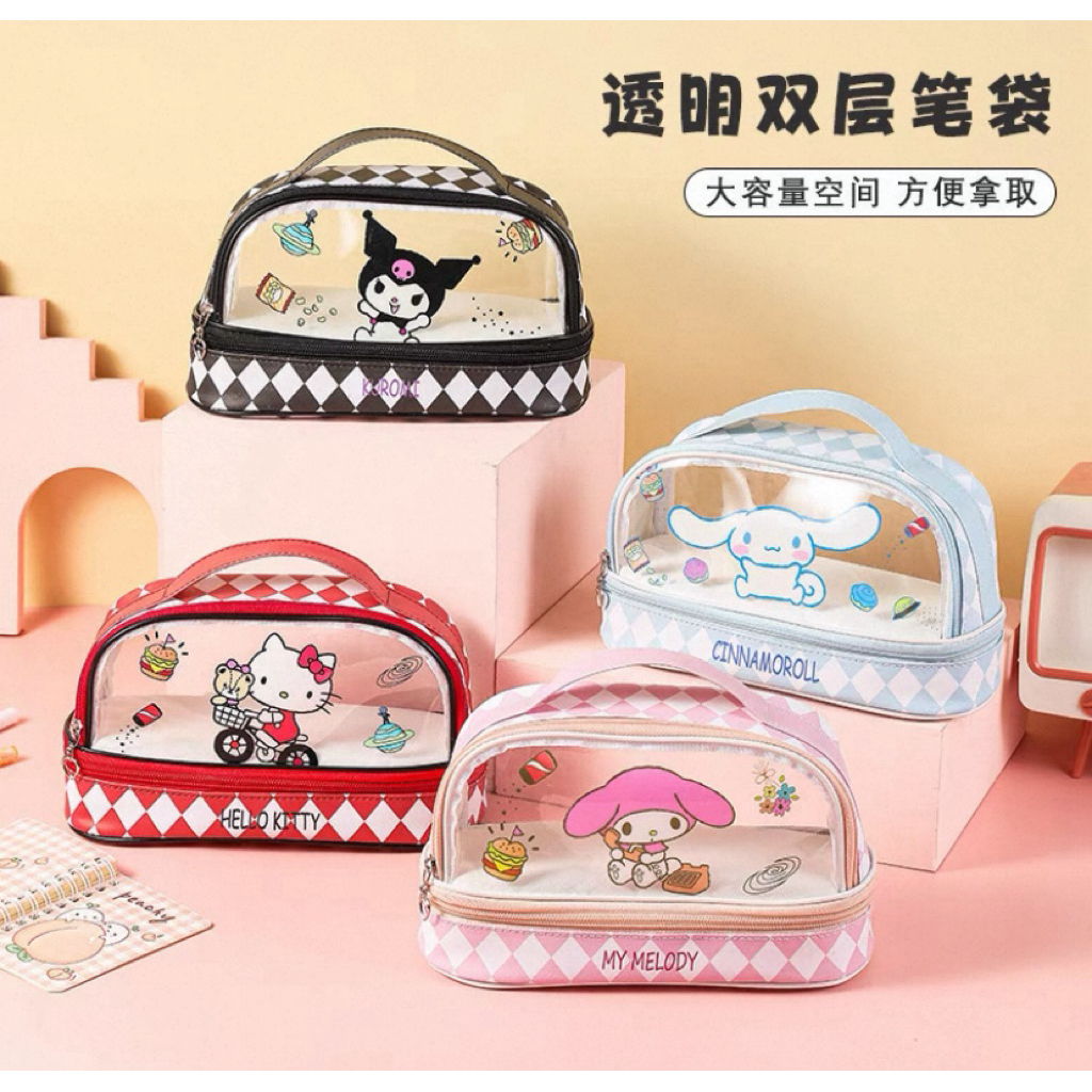 

Tempat Pensil Sanrio Transparan Pouch Kotak Alat Tulis Sekolah Kuliah Kerja Karakter Sanrio