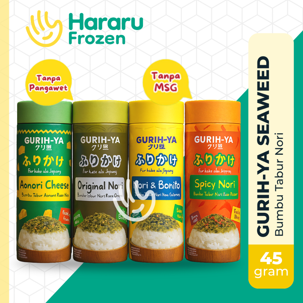 

Gurih-ya Bumbu Nori Tabur Seaweed Non MSG Botol 45 Gram