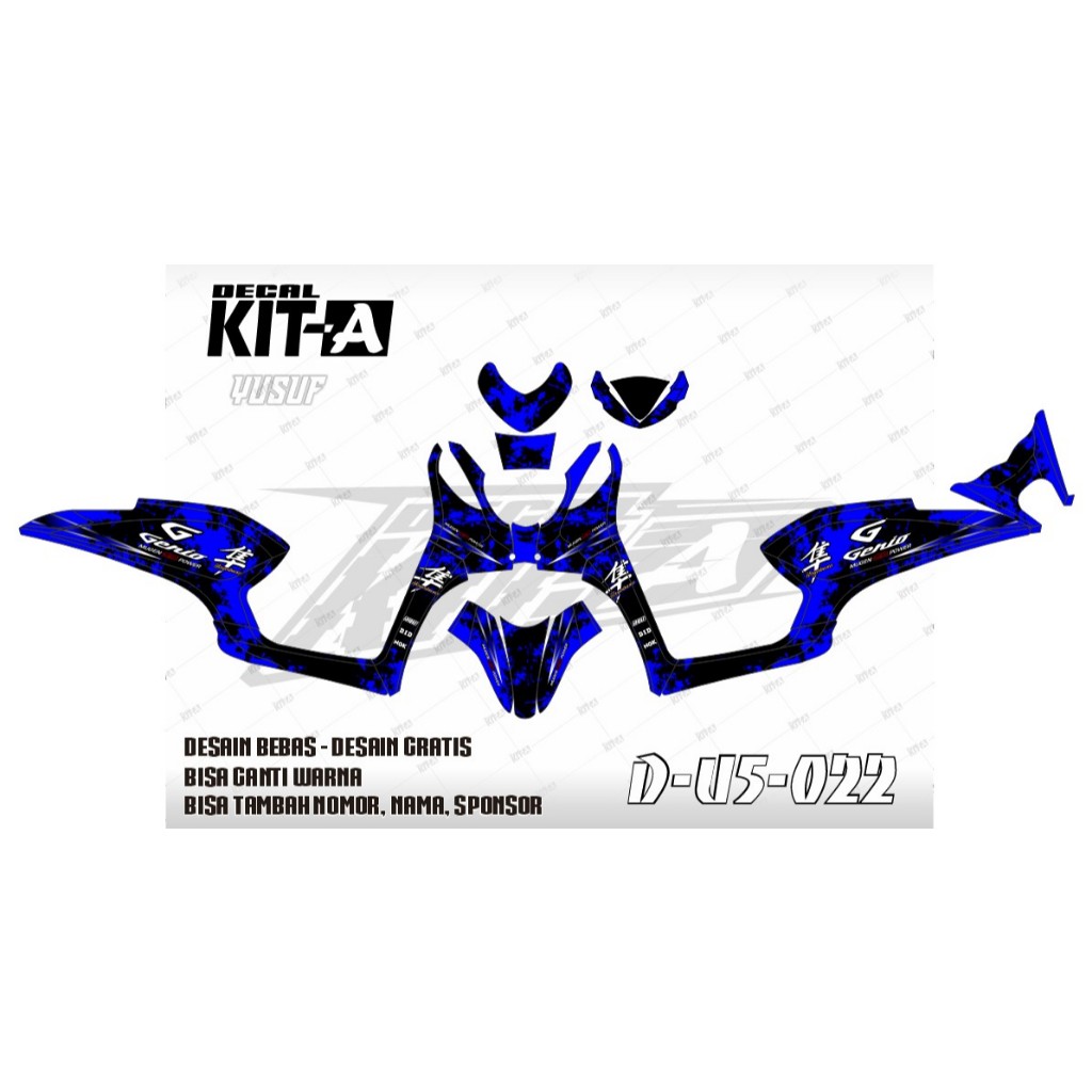 Decal stiker Honda Genio Motif Pink Minimalis D-U5-011