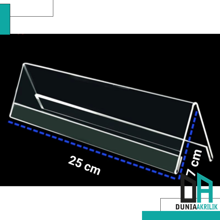 PAPAN NAMA MEJA SEGITIGA AKRILIK 7X25CM