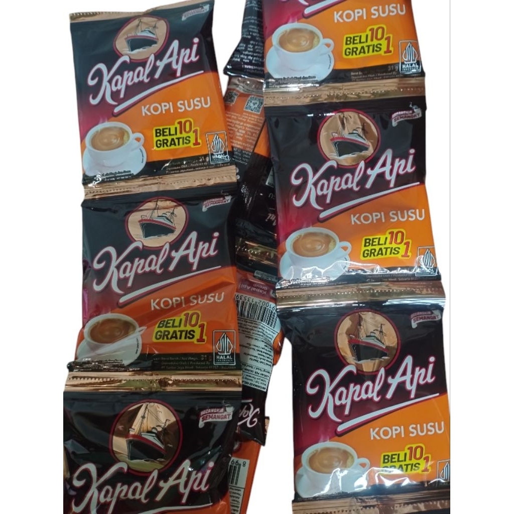 

Kapal Api Susu 10+1 (11) Sachet 31Gram Kopi Susu-Coffee-Kopi Instan